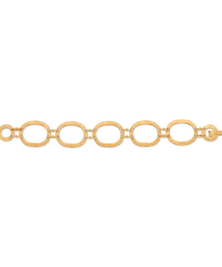 Textured Oval Link Bracelet