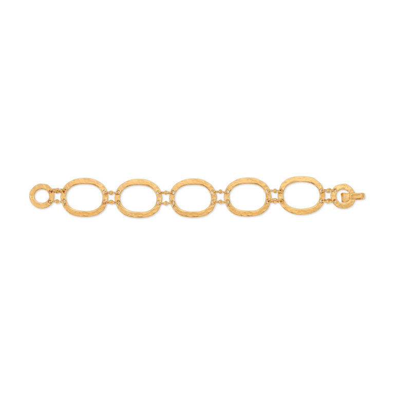 Textured Oval Link Bracelet