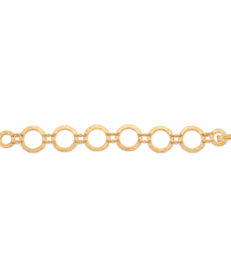 Textured Round Link Bracelet