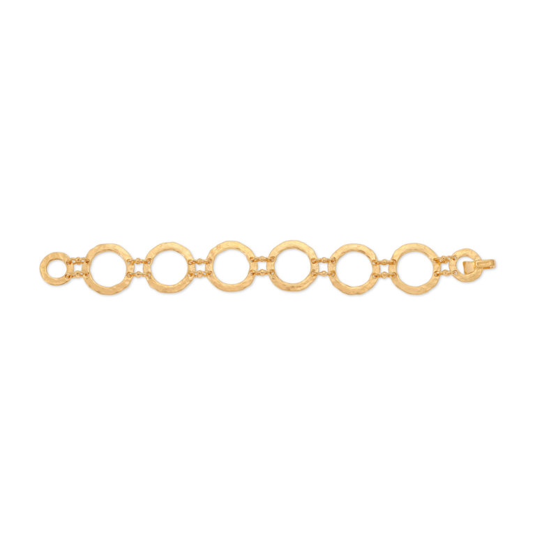 Textured Round Link Bracelet